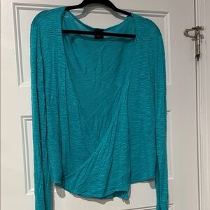 Faded Glory Teal Wrap-Style Women's Top